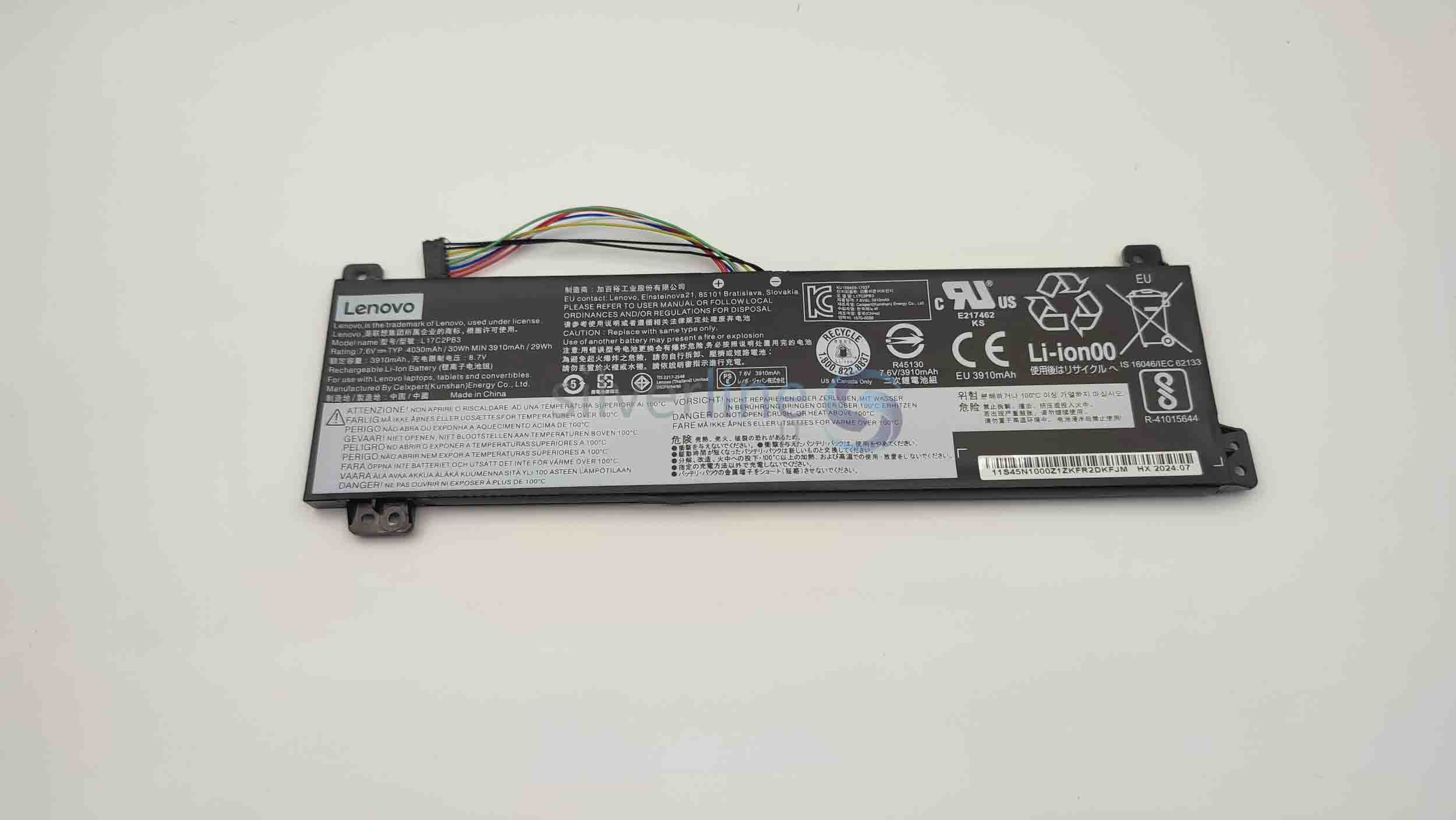 Lenovo V330-15, V530-14, V530-15iKB Battery 7.6V 30Wh 5B10R32998 / L17C2PB3 L17C2PB4 L17L2PB3 L17M2PB3 L17M2PB4 L17L2PB4