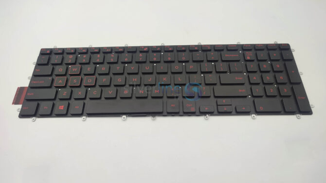 Dell Inspiron 15-7566 7567 5567 5565 5568 5570 5575 7566 Dell G3 3500 G5 SE 5505 Backlit Keyboard Red Letters 03R0JR / G9VK7 NSK-EC3BW - Image 3