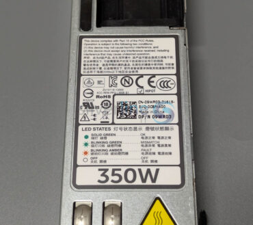 Dell PowerEdge R320 R420 350W Power Supply L350E-S1 / 09WR03