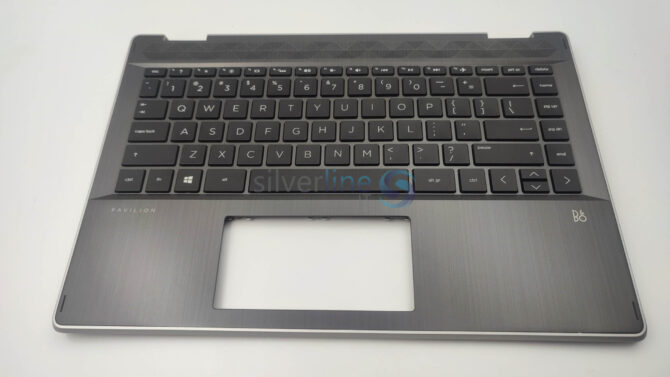 HP Pavilion X360 14-DH Palmrest with Keyboard Silver Edge L53794-001 - Image 2
